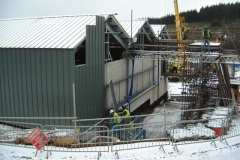 Fixing Gable Cladding at Alwen Water Treatment Works