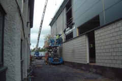 Lifting Panels into Place with Mini-Crane