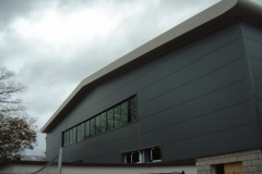 Powder Coated Aluminium Fascia at Coleg Menai