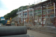 Steel frame at Caernarfon Road, Bangor, North Wales